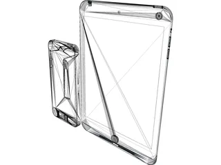 Apple iPad Mini and iPhone 5 3D Model preview