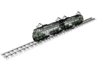 Locomotive Train Russian 3D Model preview