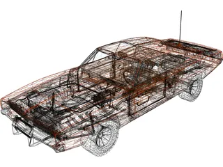 Dodge Charger General Lee (1969) 3D Model preview