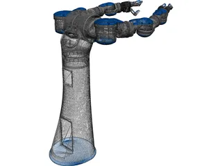 Two-Armed Industrial Robot 3D Model preview
