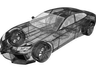 Lamborghini Estoque Concept (2008) 3D Model preview