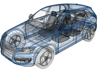 Audi Q5 (2009) 3D Model preview