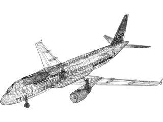Airbus A380 3D Model preview