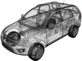 Kia Sportage (2009) 3D Model preview