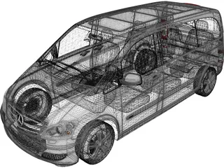 Mercedes-Benz Viano (2010) 3D Model preview