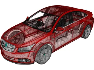 Chevrolet Cruze (2011) 3D Model preview