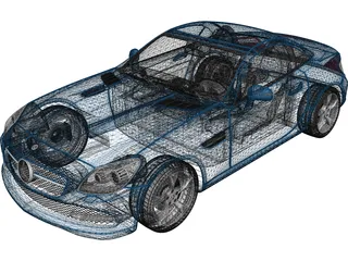 Mercedes-Benz SLK-Class R172 (2012) 3D Model preview