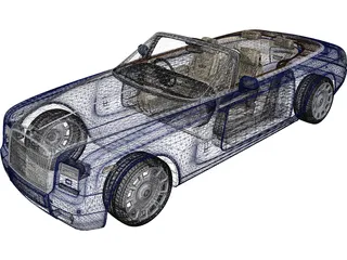 Rolls-Royce Phantom Drophead Coupe (2013) 3D Model preview