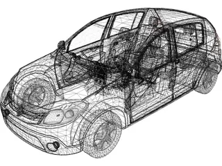 Renault Sandero 3D Model preview