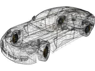 Porsche Panamera Turbo S (2012) 3D Model preview