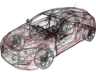 Renault Megane RS 265 (2013) 3D Model preview