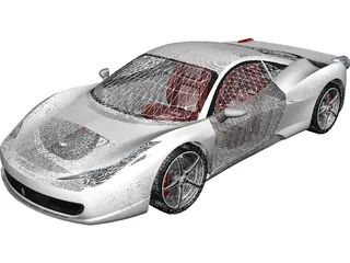 Ferrari 458 Italia 3D Model preview