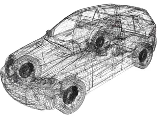 Mercedes-Benz ML63 AMG 3D Model preview