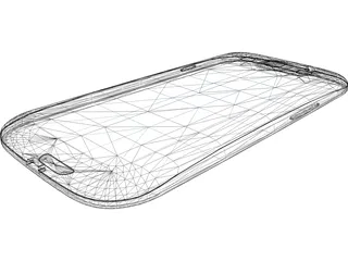 Samsung Galaxy 3 Black 3D Model preview