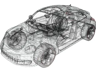 Volkswagen Beetle Turbo (2012) 3D Model preview