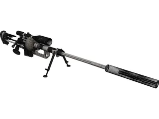 CheyTac M-200 Intervention Rifle 3D Model preview