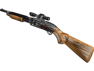 Terminator Knight MR-X1 Shotgun 3D Model preview