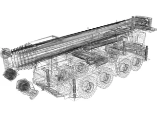 Road Crane 3D Model preview