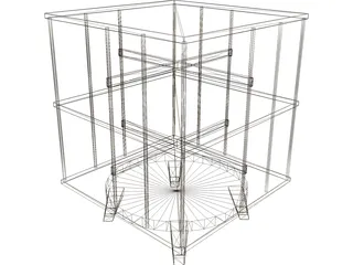 Crosby Library Table 3D Model preview
