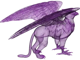 Griffin Statue 3D Model preview