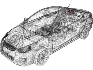 Hyundai Solaris (2012) 3D Model preview