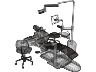 Dental Chairs 3D Model preview