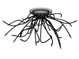 Ceiling Lamp Lussole Octopus 3D Model preview