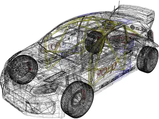 Volkswagen Polo WRC 3D Model preview