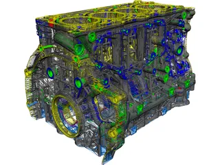 Chrysler Engine Block 3D Model preview