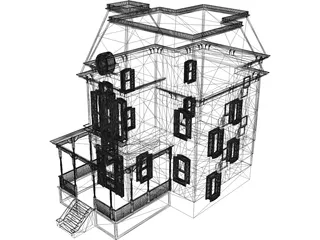 Psycho House 3D Model preview