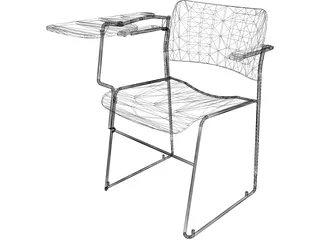 Chair with Writepad 3D Model preview