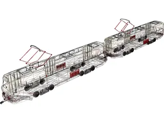 Tatra T30 Train Tramvay 3D Model preview