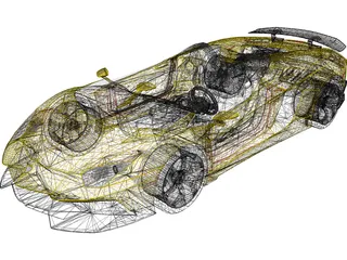 Lamborghini Aventador J Roadster 3D Model preview