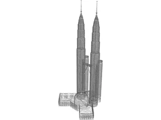 Petronas Towers 3D Model preview