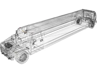 Hummer Limousine 3D Model preview