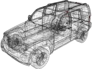 Jeep Cherokee Rubicon (2008) 3D Model preview