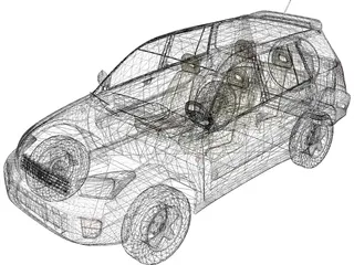 Toyota RAV4 5-door (2001) 3D Model preview