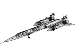 Lockheed SR-71 Blackbird 3D Model preview