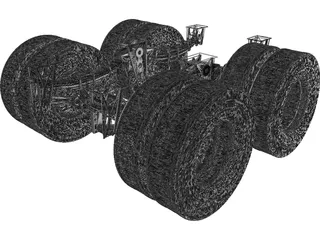 Truck Axle 12 Ton 3D Model preview