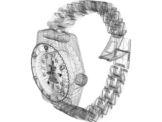 Rolex Watch 3D Model preview
