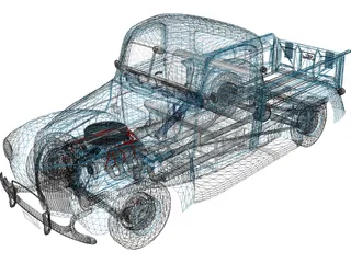 Ford Pickup (1940) 3D Model preview