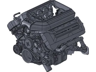 Ford 5.0 Coyote Engine 3D Model preview