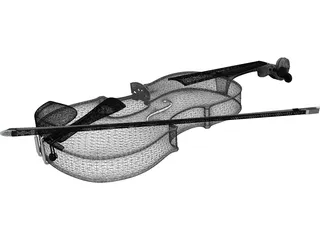 Violin 3D Model preview