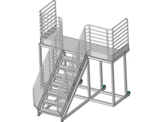 Aluminium Platform 3D Model preview