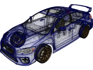 Subaru Impreza WRX STi (2015) 3D Model preview