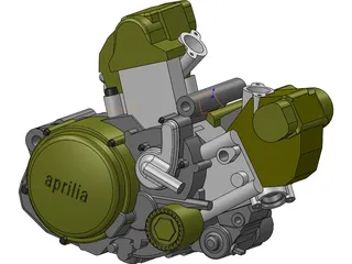 Aprilia RXV 550 V-Twin Engine 3D Model preview