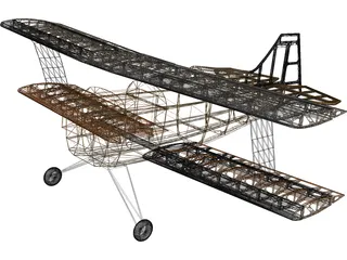 Pitts S-1 RC Aircraft 3D Model preview