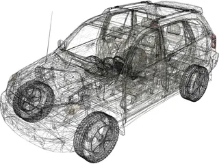 Toyota RAV4 5-door (2004) 3D Model preview