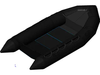 Small Inflatable Boat 3D Model preview