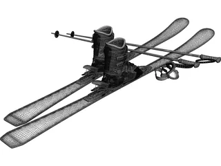 Ski 3D Model preview